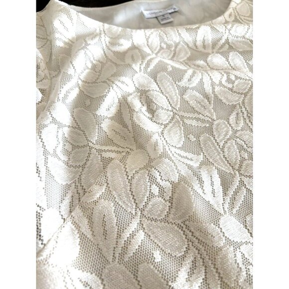 London Times White Ivory Lace Dress Bridal Shower Wedding Size 4 - Picture 3 of 15